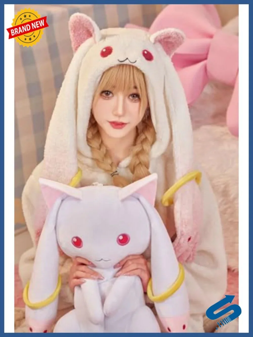 Cute Kyubey Anime Backpack - Officially Licensed Madoka Magica, Adjustable